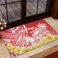 Personalised Tahiti Surfing Rubber Doormat Polynesian Style LT05 - Polynesian Pride