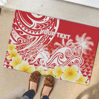 Personalised Tahiti Surfing Rubber Doormat Polynesian Style LT05 - Polynesian Pride