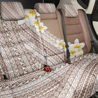Tahiti Plumeria Tribal Pattern Back Car Seat Cover Wave Style Brown LT05 - Polynesian Pride