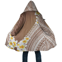 Tahiti Plumeria Tribal Pattern Cloak Wave Style Brown LT05 Unisex Brown - Polynesian Pride