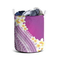 Tahiti Plumeria Tribal Pattern Laundry Basket Wave Style Purple LT05 - Polynesian Pride