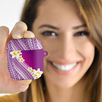 Tahiti Plumeria Tribal Pattern AirPods Case Wave Style Purple LT05 - Polynesian Pride