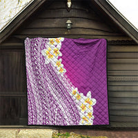 Tahiti Plumeria Tribal Pattern Quilt Wave Style Purple LT05 - Polynesian Pride
