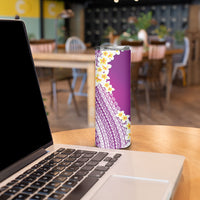 Tahiti Plumeria Tribal Pattern Skinny Tumbler Wave Style Purple LT05 - Polynesian Pride