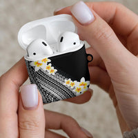 Tahiti Plumeria Tribal Pattern AirPods Case Wave Style Black LT05 - Polynesian Pride