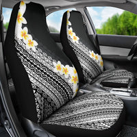 Tahiti Plumeria Tribal Pattern Car Seat Cover Wave Style Black LT05 - Polynesian Pride