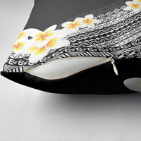 Tahiti Plumeria Tribal Pattern Pillow Cover Wave Style Black LT05 - Polynesian Pride