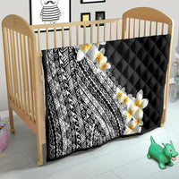 Tahiti Plumeria Tribal Pattern Quilt Wave Style Black LT05 - Polynesian Pride