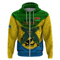 Personalized Vanuatu Malampa Province Hoodie Coat Of Arms And Namele Fern Polynesian Pattern LT05 - Polynesian Pride