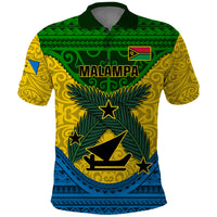 Personalized Vanuatu Malampa Province Polo Shirt Coat Of Arms And Namele Fern Polynesian Pattern LT05 Yellow - Polynesian Pride