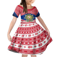 Personalised Philippines Christmas Family Matching Tank Maxi Dress and Hawaiian Shirt Filipino Parol Maligayang Pasko LT05 Daughter's Dress Red - Polynesian Pride