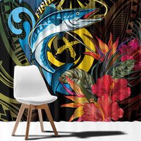 Vanuatu Fishing Window Curtain It's Time To Fish LT05 - Polynesian Pride