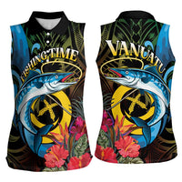 Vanuatu Fishing Women Sleeveless Polo Shirt It's Time To Fish