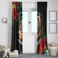 French Polynesia Outrigger Canoe Race Window Curtain Tropical Vibe LT05 - Polynesian Pride