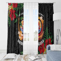 French Polynesia Outrigger Canoe Race Window Curtain Tropical Vibe LT05 - Polynesian Pride