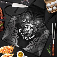 Aotearoa Toitu Te Tiriti Apron Ka Mua Ka Muri LT05 Black - Polynesian Pride