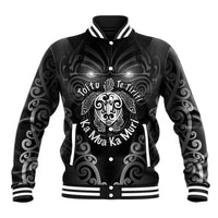 Aotearoa Toitu Te Tiriti Baseball Jacket Ka Mua Ka Muri LT05 Unisex Black - Polynesian Pride