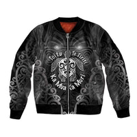 Aotearoa Toitu Te Tiriti Bomber Jacket Ka Mua Ka Muri LT05 Unisex Black - Polynesian Pride
