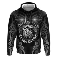 Aotearoa Toitu Te Tiriti Hoodie Ka Mua Ka Muri LT05 Pullover Hoodie Black - Polynesian Pride