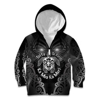 Aotearoa Toitu Te Tiriti Kid Hoodie Ka Mua Ka Muri LT05 Zip Hoodie Black - Polynesian Pride