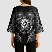 Aotearoa Toitu Te Tiriti Kimono Sleeve Blouse Ka Mua Ka Muri LT05 - Polynesian Pride