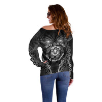 Aotearoa Toitu Te Tiriti Off Shoulder Sweater Ka Mua Ka Muri LT05 - Polynesian Pride