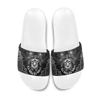 Aotearoa Toitu Te Tiriti Slide Sandals Ka Mua Ka Muri LT05 Black - Polynesian Pride