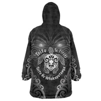 Aotearoa Toitu Te Tiriti Wearable Blanket Hoodie Ka Mua Ka Muri LT05 - Polynesian Pride