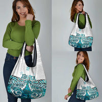 New Zealand Aotearoa Kia Ora Grocery Bag Paua Shell Maori Silver Fern LT05 - Polynesian Pride