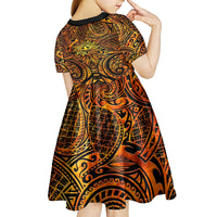 New Zealand Tamanuitera The Sun Kid Short Sleeve Dress Maori Pattern