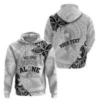 Personalised Polynesia Brain Cancer Hoodie No One Fights Alone LT05 - Polynesian Pride