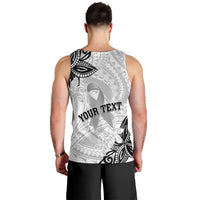 Personalised Polynesia Brain Cancer Men Tank Top No One Fights Alone LT05 - Polynesian Pride