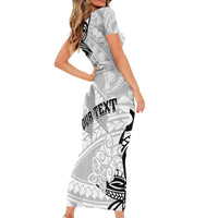 Personalised Polynesia Brain Cancer Short Sleeve Bodycon Dress No One Fights Alone