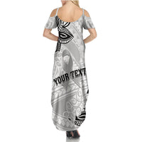 Personalised Polynesia Brain Cancer Summer Maxi Dress No One Fights Alone LT05 - Polynesian Pride