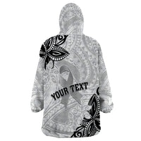 Personalised Polynesia Brain Cancer Wearable Blanket Hoodie No One Fights Alone LT05 - Polynesian Pride