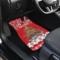 Personalised New Zealand Christmas In July Car Mats Maori Kiwi Xmas Tree - Red LT05 - Polynesian Pride