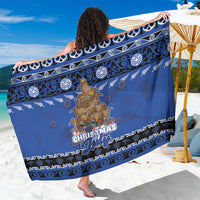 New Zealand July Christmas Sarong Maori Kiwi Xmas Tree - Blue