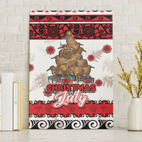 New Zealand July Christmas Canvas Wall Art Maori Kiwi Xmas Tree - White LT05 Without Frame White - Polynesian Pride