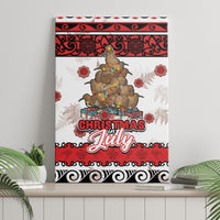 New Zealand July Christmas Canvas Wall Art Maori Kiwi Xmas Tree - White LT05 - Polynesian Pride