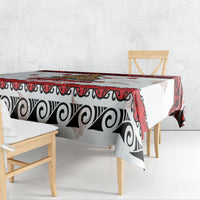 New Zealand July Christmas Tablecloth Maori Kiwi Xmas Tree - White LT05 - Polynesian Pride