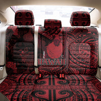 Hawaii King Kamehameha Back Car Seat Cover With Hawaiian Ipu Motifs Red Version LT05 - Polynesian Pride
