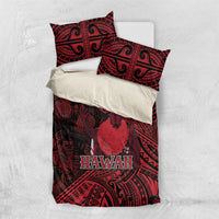 Hawaii King Kamehameha Bedding Set With Hawaiian Ipu Motifs Red Version LT05 US Twin 172cm x 218cm Red - Polynesian Pride