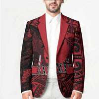 Hawaii King Kamehameha Blazer With Hawaiian Ipu Motifs Red Version LT05 - Polynesian Pride