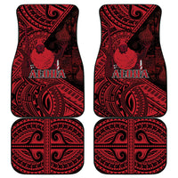 Hawaii King Kamehameha Car Mats With Hawaiian Ipu Motifs Red Version LT05 - Polynesian Pride