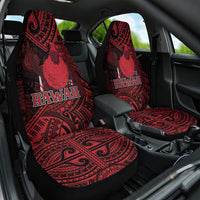 Hawaii King Kamehameha Car Seat Cover With Hawaiian Ipu Motifs Red Version LT05 One Size Red - Polynesian Pride