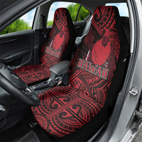 Hawaii King Kamehameha Car Seat Cover With Hawaiian Ipu Motifs Red Version LT05 - Polynesian Pride