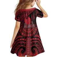 Hawaii King Kamehameha Family Matching Tank Maxi Dress and Hawaiian Shirt With Hawaiian Ipu Motifs Red Version