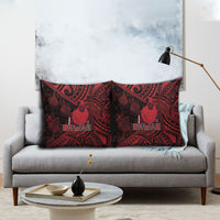Hawaii King Kamehameha Pillow Cover With Hawaiian Ipu Motifs Red Version LT05 - Polynesian Pride