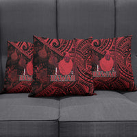 Hawaii King Kamehameha Pillow Cover With Hawaiian Ipu Motifs Red Version LT05 - Polynesian Pride