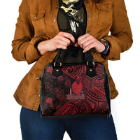 Hawaii King Kamehameha Shoulder Handbag With Hawaiian Ipu Motifs Red Version LT05 - Polynesian Pride